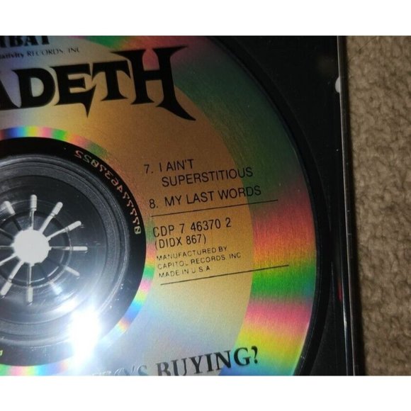 MEGADETH cd PEACE SELLS BUT WHO'S BUYING capitol cdp 7 46370 2 - Picture 11 of 11